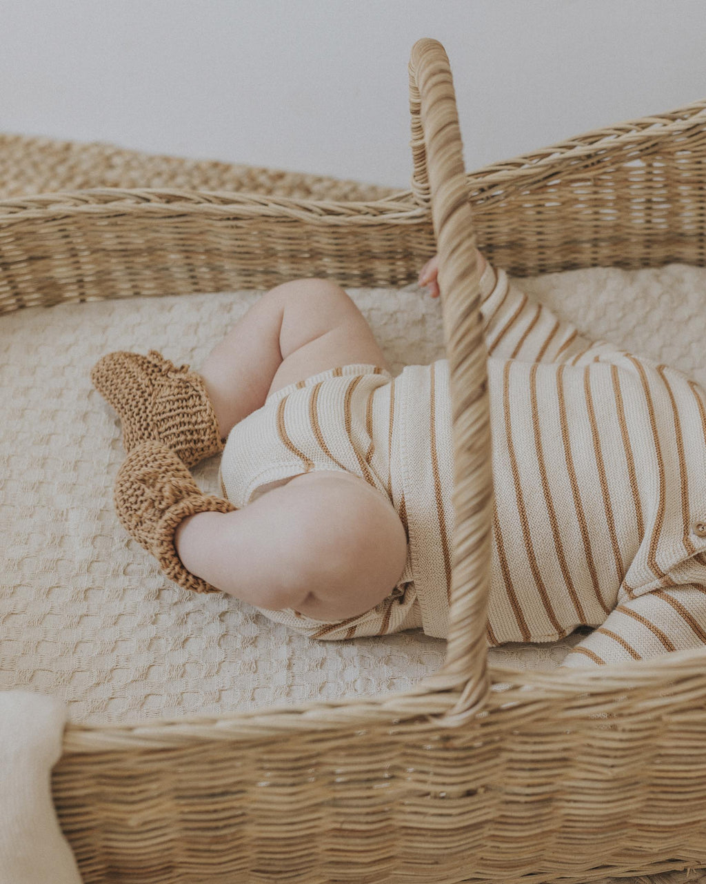 Baby Strickpullover gestreift aus 100% Bio-Baumwolle