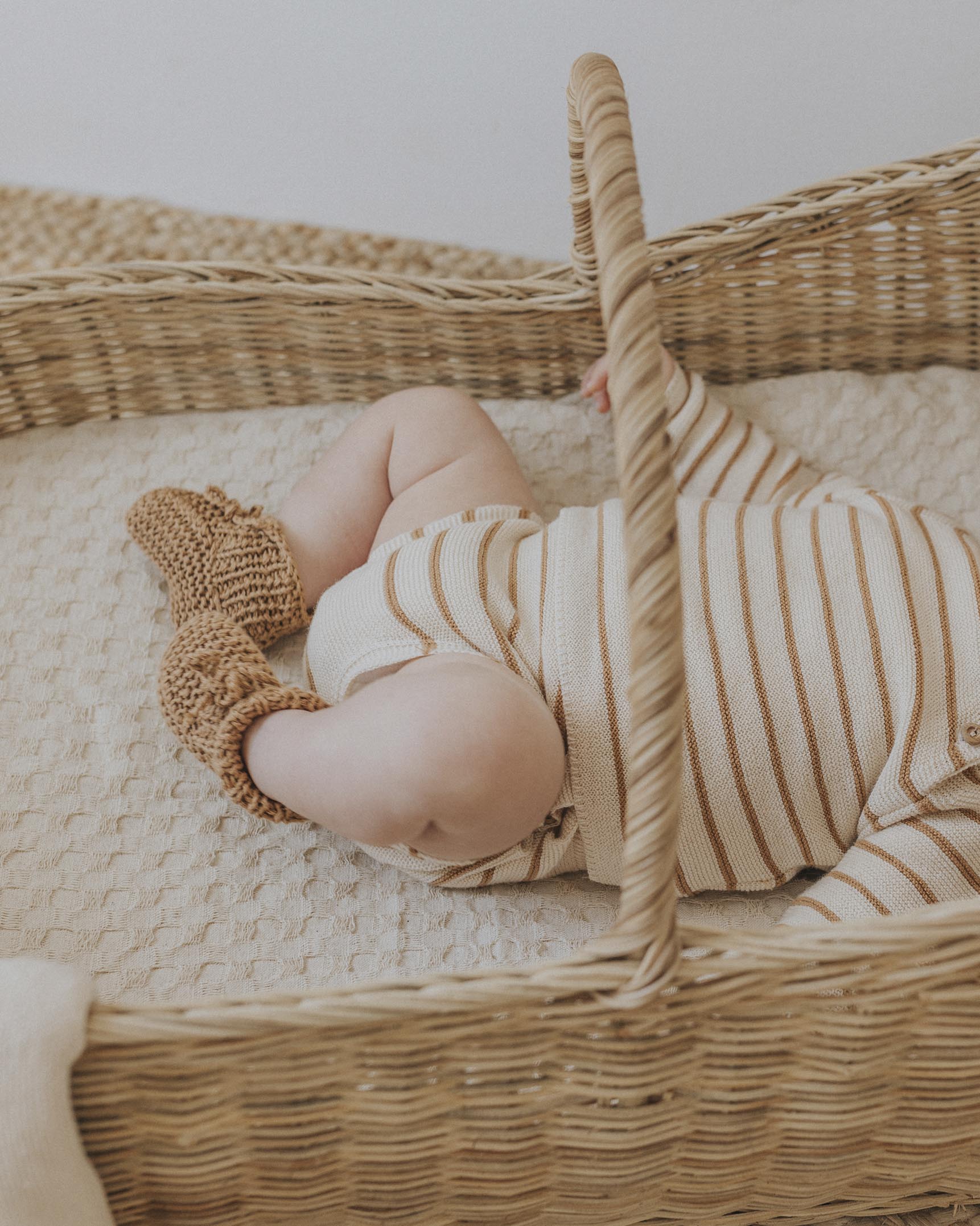 Baby Strickpullover gestreift aus 100% Bio-Baumwolle