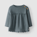 Babykleid aus 100% Bio Baumwolle mit Rüschen