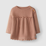 Babykleid aus 100% Bio Baumwolle mit Rüschen