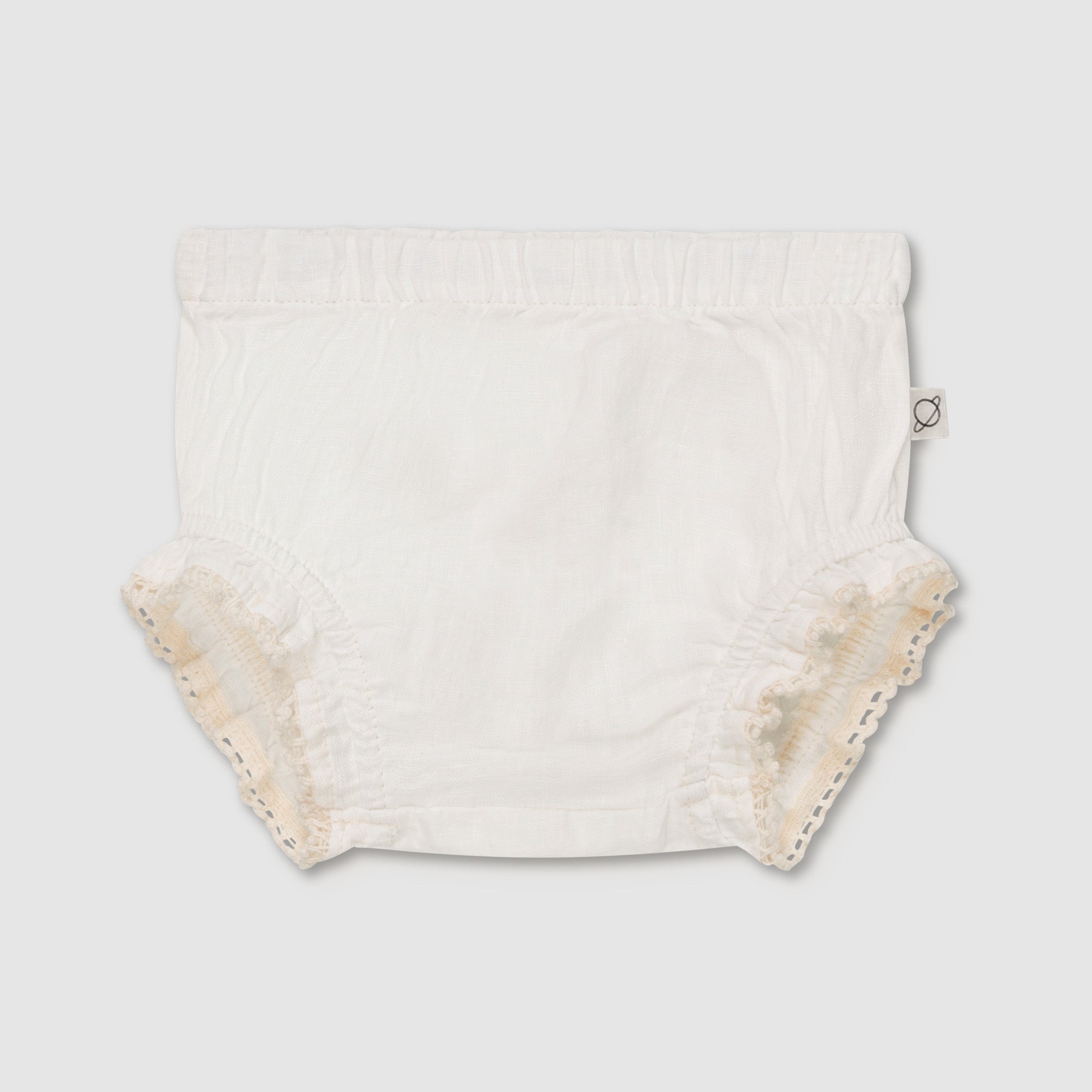 Baby Pumphose aus Leinen mit Rüschen