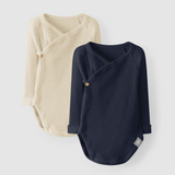 Baby Wickelbody mit Holzknopf