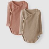 Baby Wickelbody mit Holzknopf